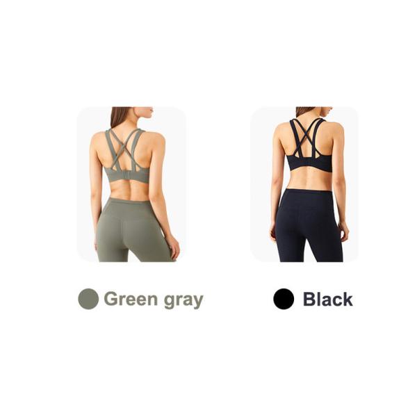 4 Colors Cross Back Padded Sexy Yoga Sports Bra Women Breathable Four Way Stretch