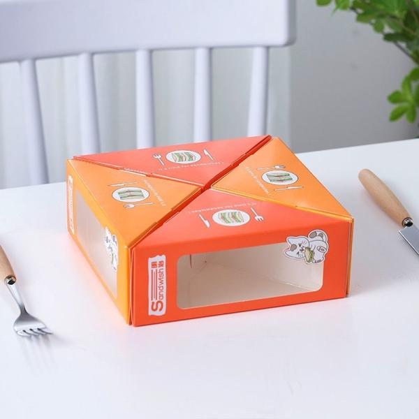 Portable Triangular Cardboard Sandwich Box Packaging Eco Friendly Food Grade