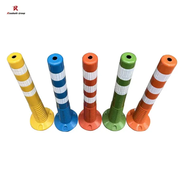 Recycle Material PU Traffic Safety Post Reflective Warning Bollard