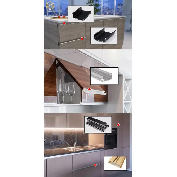 Anodized Modern Kitchen Cabinet Door Frame Aluminium Profile For Glass Kitchen Doors