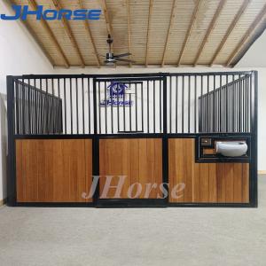 Cheap 10 Feet 12 Feet 14 Feet Black Powder Coated Horse Stall Fronts Filling Bamboo wholesale
