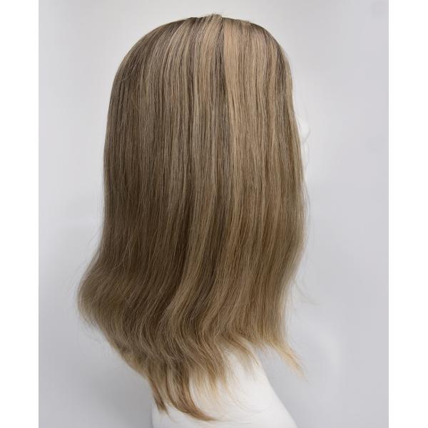 Light Brown Lace Frontal Wig Blonde Human Hair Wig Short Length