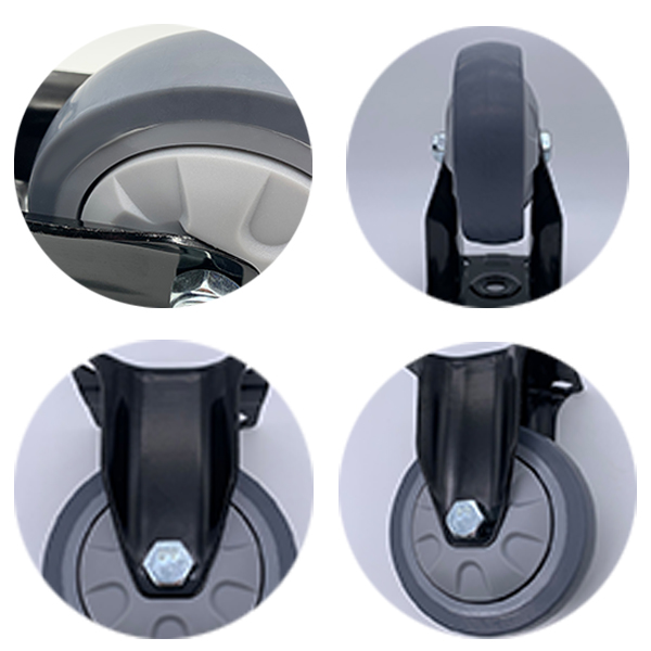 PP Core TPR Tread Plate Rigid Castor For Industrial Cart Equipment 75MM