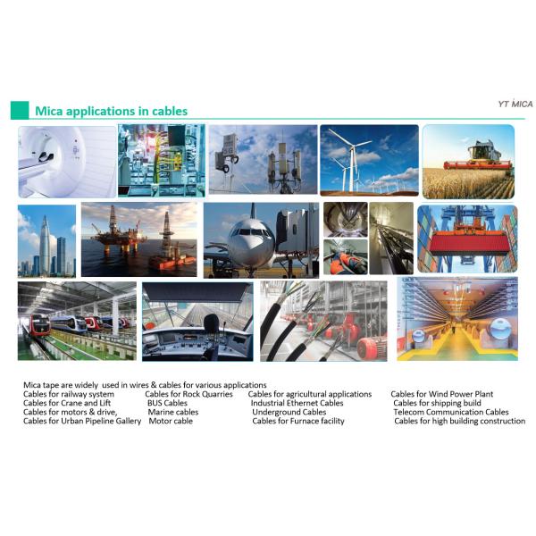 Electrical Insulation Muscovite Mica Tape Flame Retardant For Cable Conductor Insulation