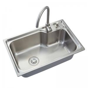 Cheap AG5515 SUS304 Stainless Steel Kitchen Sink , Rectangle Single Bowl Undermount Sink wholesale