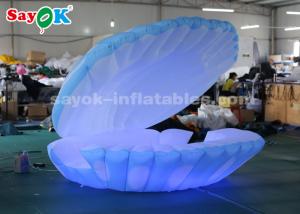 Cheap Giant 4mH Colorful Lighting Inflatable Led Shell For Wedding Decoration wholesale