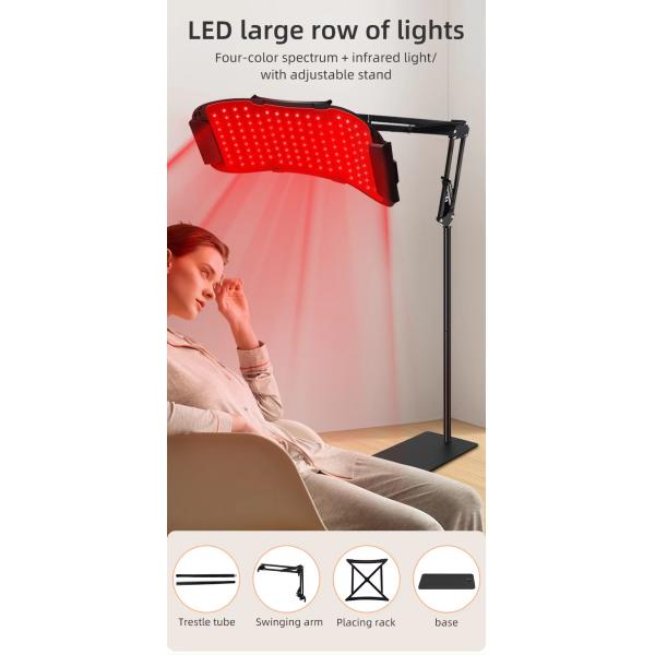 660nm 850nm Red Infrared Light Therapy Lamp With Stand For Pain Relif