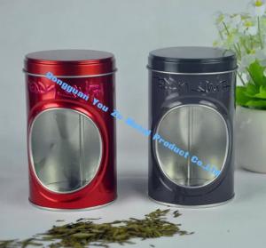 Cheap Food Grade Display Tin Container Round Tin Box with Window on Body Decorative Tin Can wholesale