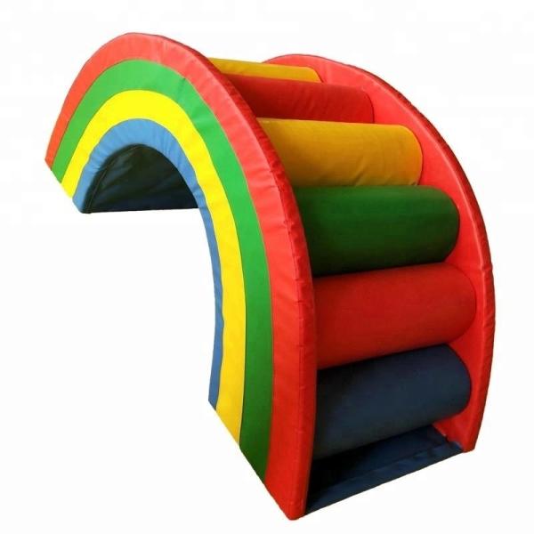 Fashionable Childrens Soft Play Equipment / Soft Play Rainbow Bridge Easy Install