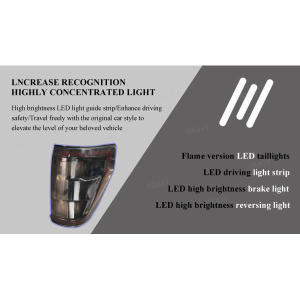 Viknav for Ford F150 Raptor 2021-2024 Truck Tail Light Assembly Blaze Edition For MP Falcon