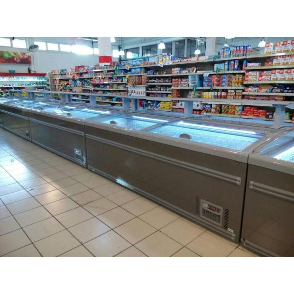 -18 ~ -22℃ Supermarket Chest Deep Freezer With Glass Sliding Door For Meat