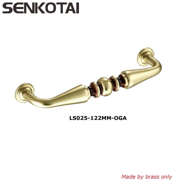 Drawer Pull Handle with Oil Rubbed Bronze and Gold Heavy Quality Brass Kitchen & Bathroom Cabinet Hardware