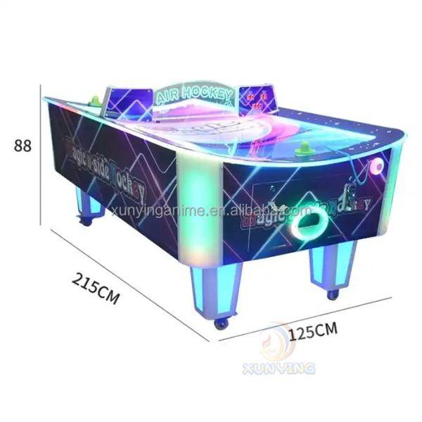 Plastic Coin Operated Curved Arcade Air Hockey Table machine Video Games Simulator