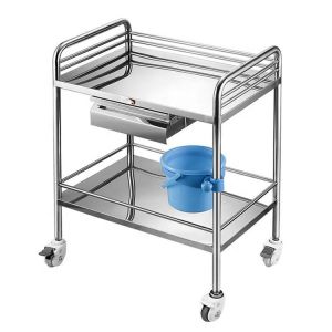 Cheap Hospital Medical Trolley Cart 430 Stainless Steel Nursing Treatment wholesale