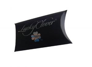 Cheap Custom Black Paper Pillow Color Box Printing With Silver Foil Stamping Logo wholesale