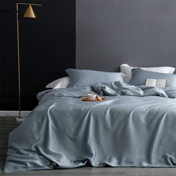 Standard Size Real Silk Duvet Cover Queen King Comforter Cover Solid Color Bedding Set