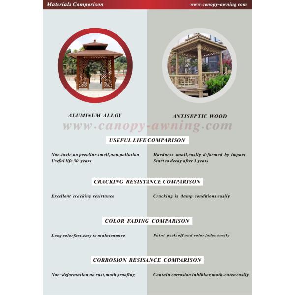 outdoor garden park corridor wood look alu Aluminium aluminum gazebo pavilion kiosk pergola gate patio canopy shelter