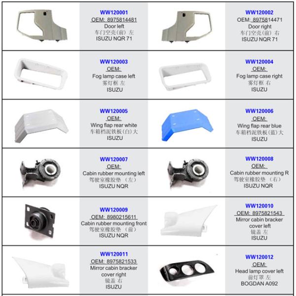 ISUZU Auto Body Parts Corner Bumper 8-97406040-0 8974060400 8-97406841 Cabin Cover