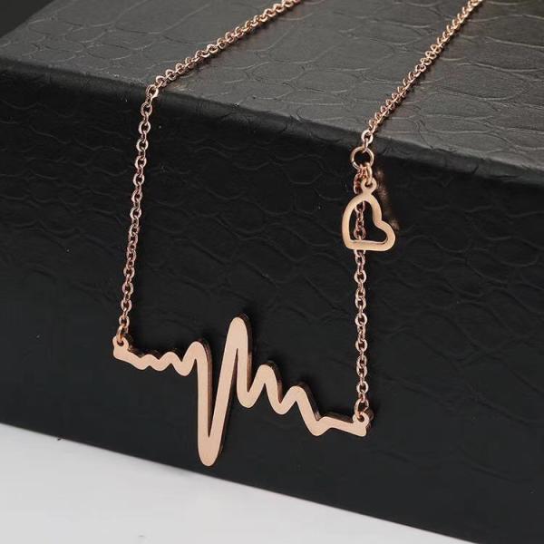 Engraved Gold Name Plate Stainless Steel Womens Necklace