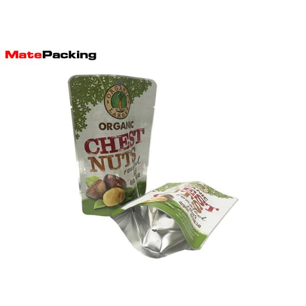 Standing Up Foil Zip Seal Pouches , Chips Snacks Food Grade Stand Up Pouches Matte Printing