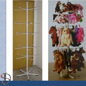 China Metal Display Rack with hooks for brand gifts / White TOY PET CARRIER / Spinner Rack for plush toys / POP display stand on sale
