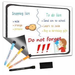 China A4 Magnetic Refrigerator Frame Dry Erase Memo Board With Magnet Table Memo on sale