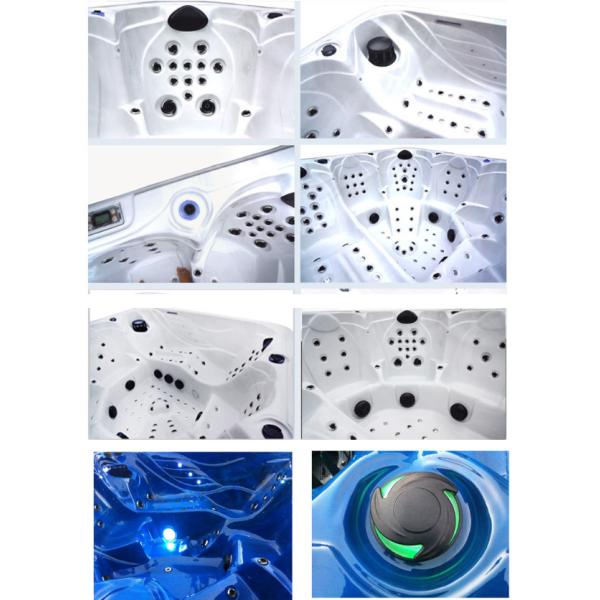 6 Person Air Jet Whirlpool Massage Outdoor Hot Tub With Hydrotherapy Pump