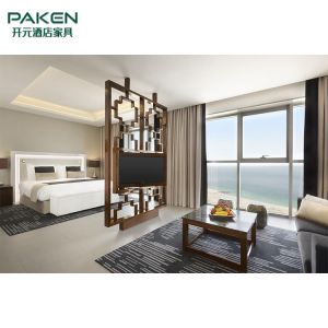 China Full Set Tan And White Color Luxury Hotel Bedroom Furniture on sale