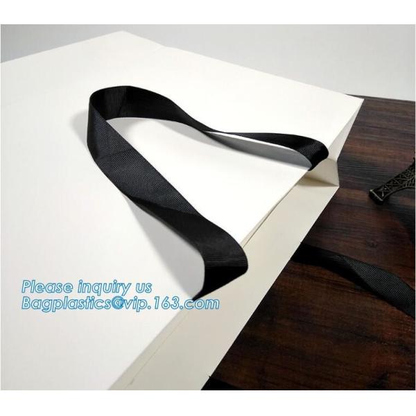 Luxury Metal Button Top Quality Gift Brown Paper Bags with Strong Handle,reusable ecofriendly customizable promotional l