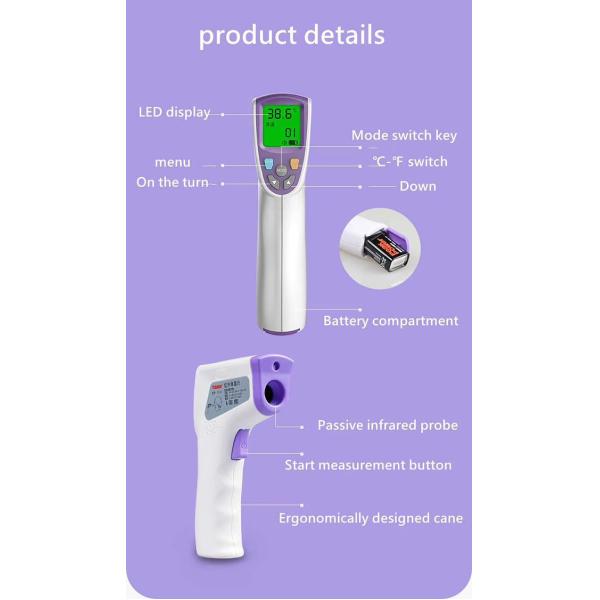 Led Display Non Contact Digital Infrared Thermometer For Home Office Use