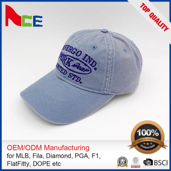 Brass Metal Clasp Buckle Embroidered Baseball Caps Custom Logo Free Sample