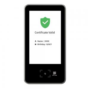 Cheap 5 Inch LCD QR Card Scanner EU Digital Green Certificate Vaccine Pass wholesale