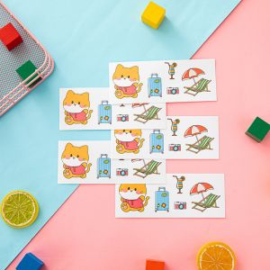 Oil Glue Cartoon Character Stickers 128gram Personalised Reward Stickers