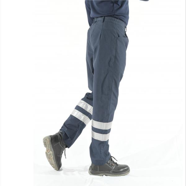 HRC2 Flame Resistant Pants Navy Fire Retardant Work Pants With Reflective Stripes