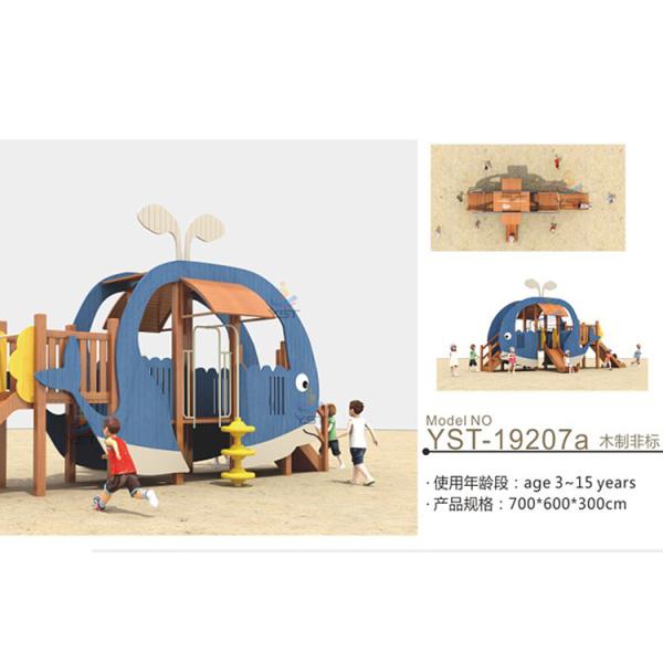 EN1176 Wooden Playground Equipment Children Wooden Jungle Gym