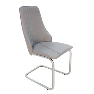 Cheap Polyurethane PU Upholstered Stainless Dining Chair Livingroom Chair Leisure Chair wholesale