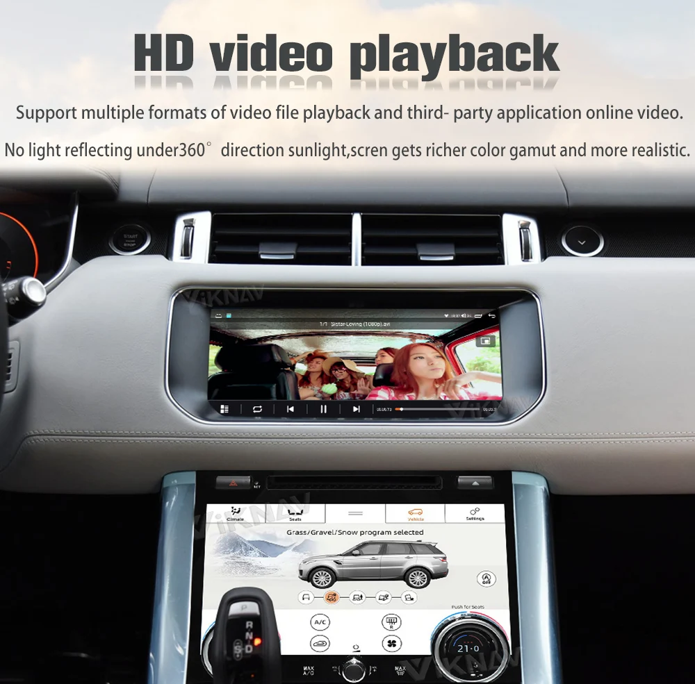 Viknav Android 12 Touch Screen Car Radio For Range Rover Sport L494 2013-2017 GPS Navigation Multimedia Player Android Auto