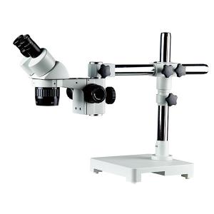 China Stereo microscope binocular boom stand single arm with eyepiece and objectives lens on sale