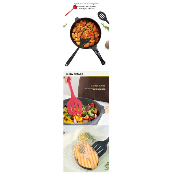 Lightweight Fadeless 10 Piece Silicone Kitchen Utensil Set