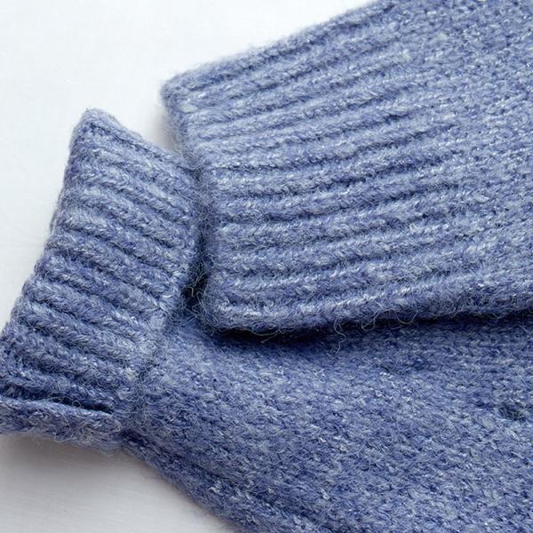 pull neck Womens Sweater Clothing Long Sleeve Knitted Crop Top Sweater