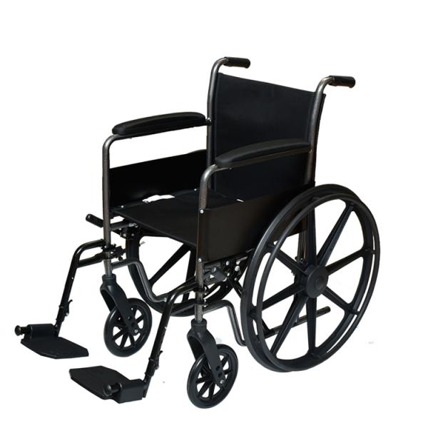 JM0101 Economic Wholesale Folded Manual Wheelchairs for OEM Medline, Drive,europe Meyra Wheelchair Steel Black ISO13485