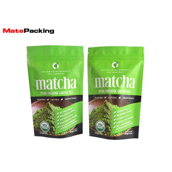 Customized Design Foil Stand Up Pouches for Chai Green Tea 16oz Food Grade