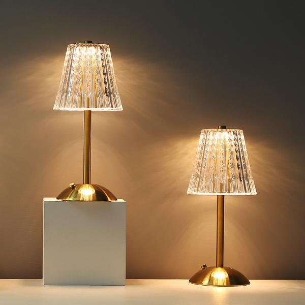 USB Crystal Bedside Night Light Bar Table Lamp For Restaurant