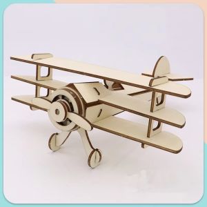 Natural Wood Airplane Kids Toys Solar Educational Toys Juguetes