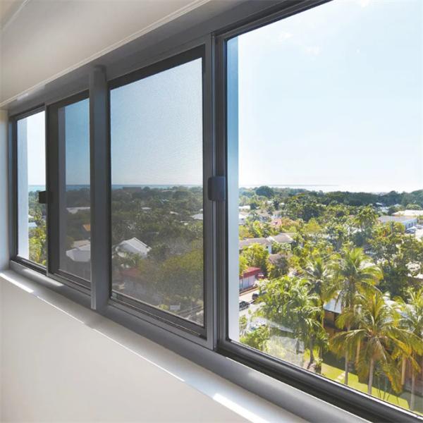 2.2mm Wall Thickness Aluminum Sliding Windows High Durability And Aluminum Frame