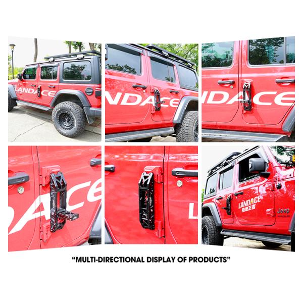 Off Road Aluminium Alloy Side Door Hinge Foldable Step Foot Pedal for Jeep Wrangler