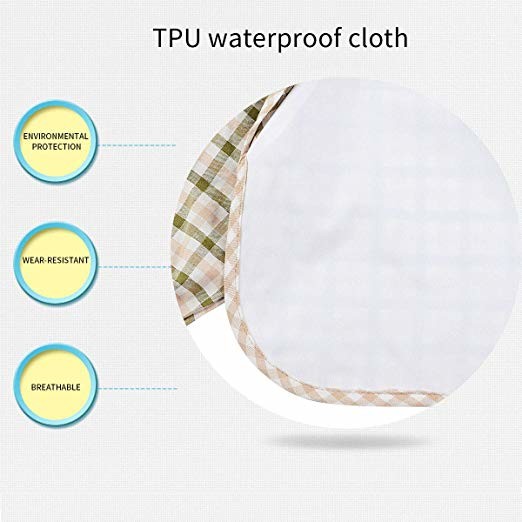 Soft Absorbent Baby Bandana Bib , 100% Organic Cotton Baby Coverall Bib