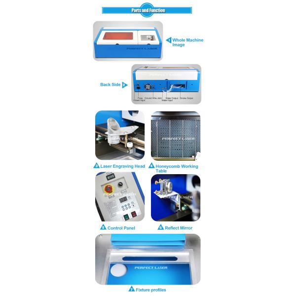 Mini 50w / 40w co2 Laser Engraving Cutting Machine , Desktop Laser Engraver