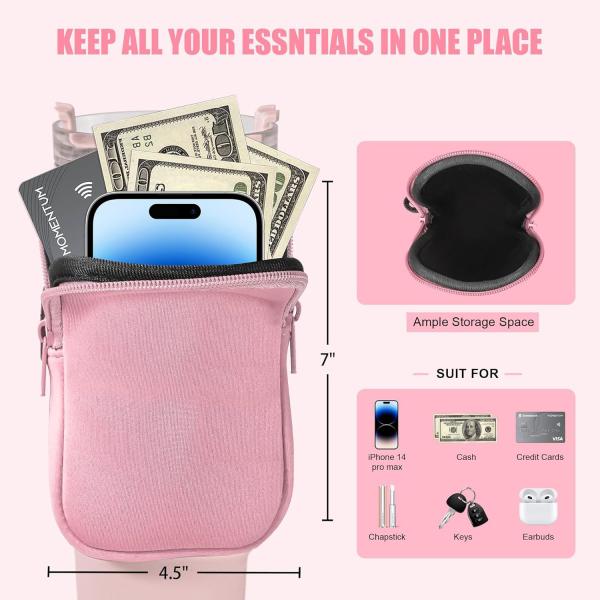 Promotional Vacuum Cup Coin Purse ID bag Portable Bottle Storage Bag
