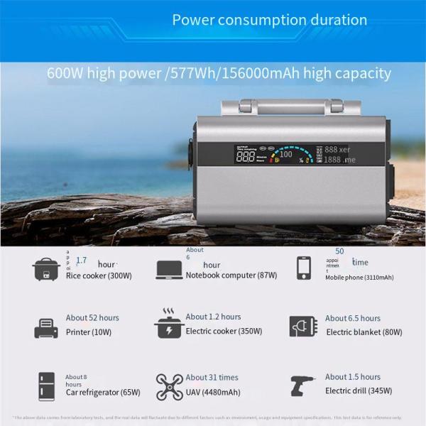 600W 220V Pure Sine Wave Power Station , Portable Energy Storage Power Supply